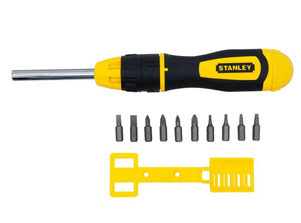 DESTORNILLADOR DE RATCHET STANLEY CON 10 PUNTAS INTERCAMBIABLES