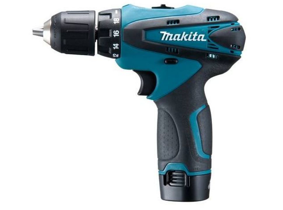 Taladro Percutor MAKITA Inalámbrico 18V de 1/2 con maletín, cargador y dos  baterías Litio Ion DHP453SYE