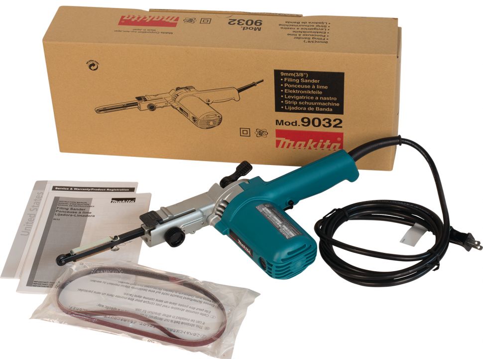 Makita 9032 lijadora de banda de velocidad variable, de 4.4 A y 3/8 pulgadas