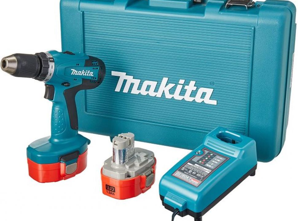 Taladro atornillador Makita 6391DWPE de 18v (1.3ah) + Maletin, Cargador y  Bateria